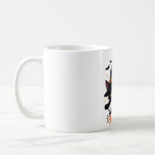 Mug Sorcière Mignonne et son Chat Noir Compagnon Hallo (Gauche)