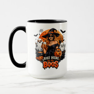 Mug Sorcière Moderne Juste Ici pour les Boos Halloween