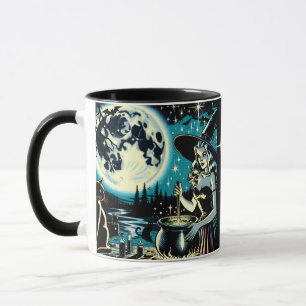 Mug Sorcière personnalisée et Halloween de chat noir