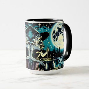 Mug Sorcière personnalisée et Halloween de chat noir