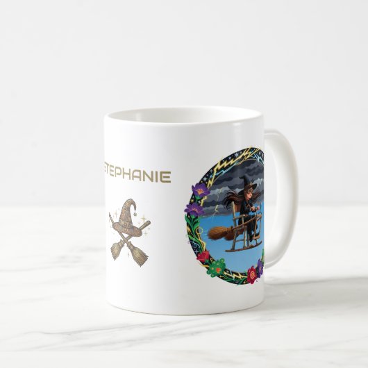 Mug Sorcière Pilote Charmante (Devant droit)