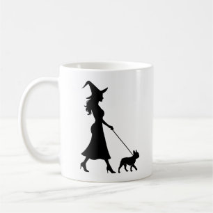 Mug Sorcière promenant Frenchie