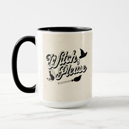 Mug Sorcière s'il vous plaît | Citation drôle d'Hallow (Gauche)