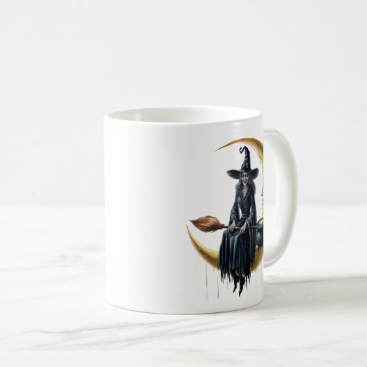 Mug Sorcière sur la Lune (Devant droit)