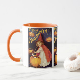 Mug Sorcière vintage joyeuse Halloween par Ellen Claps