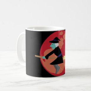 Mug Sorcière volant la nuit