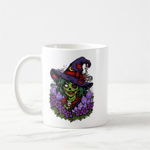 Mug Sorcière zombie de février avec des gemmes et des