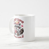 Mug "Sorry Cupid, I've Been Feral" — Cute Raccoon  (Devant gauche)