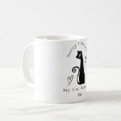 Mug Sorry I’m Late My Cat Was on Me – Funny Cat Lover (Devant gauche)