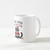 Mug Sorry Santa I've Been Feral Black Cat Christmas Fu (Devant droit)
