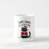 Mug Sorry Santa I've Been Feral Black Cat Christmas Fu (Centre)