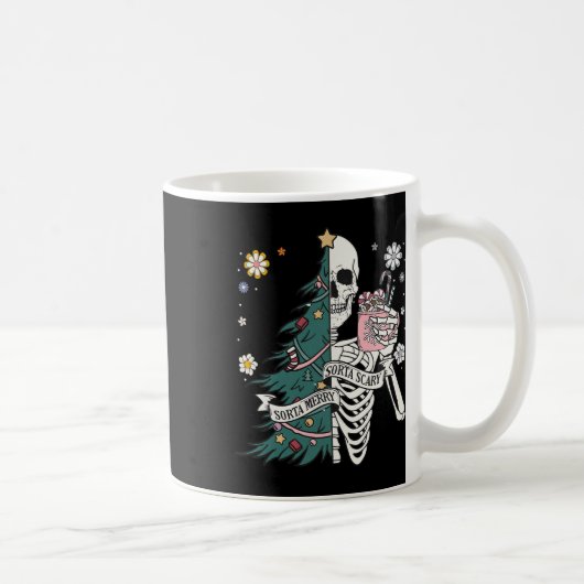Mug Sorta effrayant joyeux sorta noël squelette de l'a (Droite)