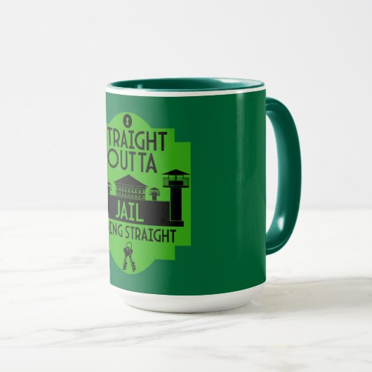 Mug Sortez De Prison Libération Cadeau (Devant droit)