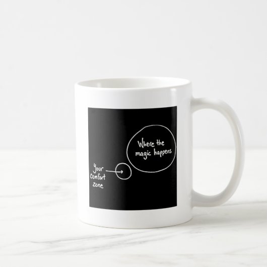 Mug Sortez de votre zone de confort (Droite)