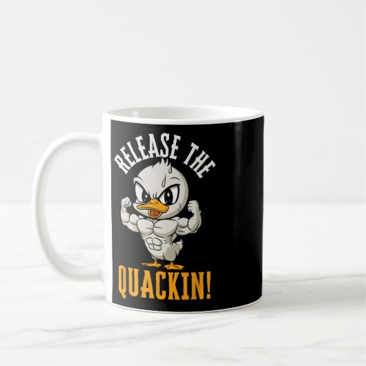 Mug Sortez Le Quackin Funny Duck Gym Poids B (Gauche)