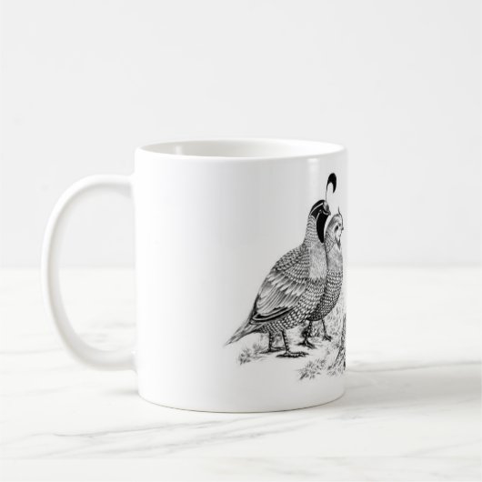 Mug Sortie de famille de cailles (Gauche)