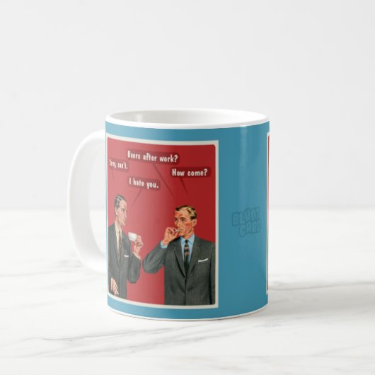 Mug Sortons après le travail. (Devant gauche)