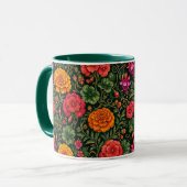 Mug Soucis, Géraniums et Fuschias (Devant gauche)