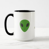 Mug Soucoupe volante et boue Alien verte (Gauche)