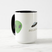 Mug Soucoupe volante et boue Alien verte (Devant gauche)