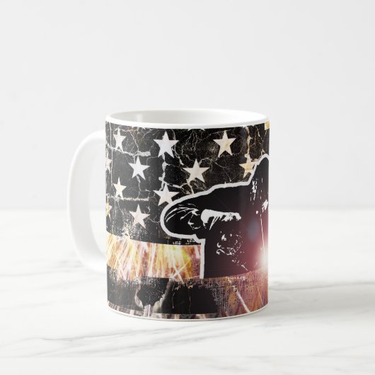 Mug Soudage des étincelles et flammes (Devant gauche)