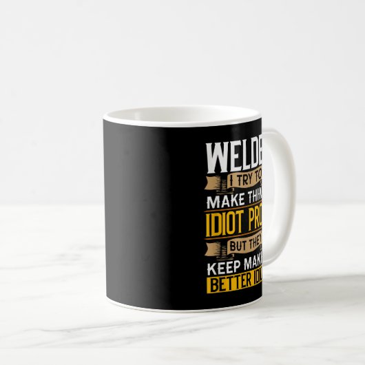 Mug Souder Sarcastique Graphic Funny Soudure (Devant droit)