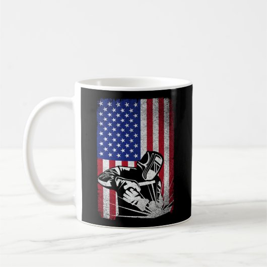 Mug Souder Vintage USA American Flag Welder (Gauche)