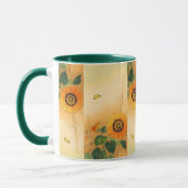 Mug SOUFFLE, BOUTEILLE, FEUILLE VERT Floral japonais (Gauche)