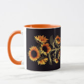 MUG SOUFFRANCES AVEC FEUILLES VERTS EN NOIR (Gauche)