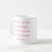 Mug Souhait de baptême de filles (Devant gauche)