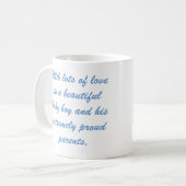 Mug Souhait de baptême de garçons (Devant gauche)