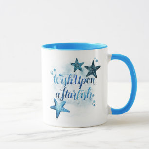Mug Souhait sur une étoile de mer