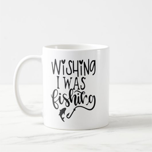 Mug souhaitant que je pêche (Gauche)