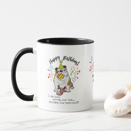 Mug Souhaits de joyeux anniversaire de votre ami de (Avec donut)