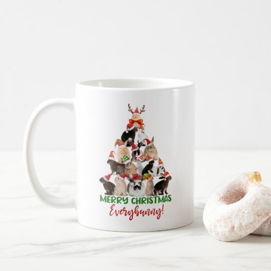 Mug Souhaits de Noël Bunny (Avec donut)