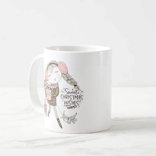 Mug Souhaits de Noël doux (Devant gauche)