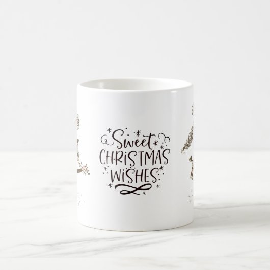 Mug Souhaits de Noël doux Patinage sur glace (Centre)