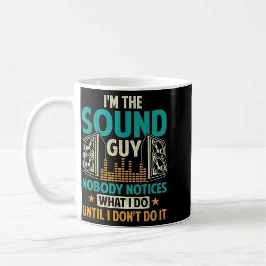 Mug Sound Engineer Tech Husband Dad Funny Dj Disc Jock (Gauche)