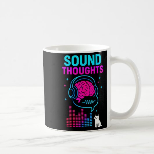 Mug Sound Thoughts Stoic Philosophy Minimalist Slogan (Droite)