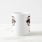 Mug Soupirant intérieurement, yeux fabuleux visage drô (Centre)