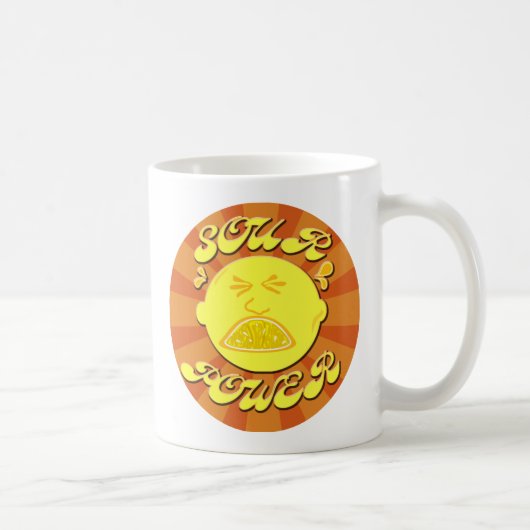 Mug Sour Power Drôle Citron Dit Art (Droite)