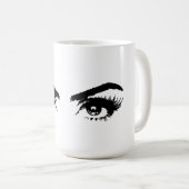 Mug Sourcils de croquis de femmes (Devant droit)