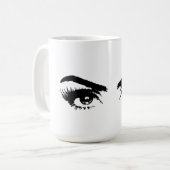 Mug Sourcils de croquis de femmes (Devant gauche)