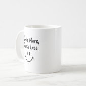 Mug Souriez Plus, Stress Moins Doodle Design (Devant gauche)