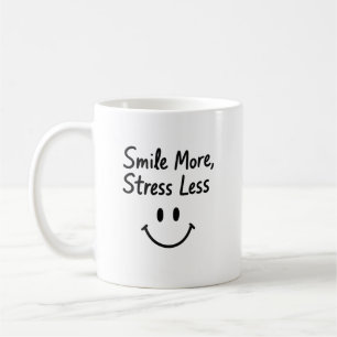 Mug Souriez Plus, Stress Moins Doodle Design
