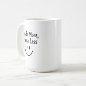 Mug Souriez Plus, Stress Moins Doodle Design (Devant gauche)