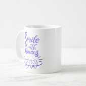 Mug Sourire avec les dents de sourire des croisillons (Devant gauche)