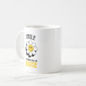 Mug Sourire Demain Sera Pire Drôle Sarcastique (Devant gauche)