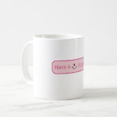 Mug Sourire jour heureux rose (Devant gauche)