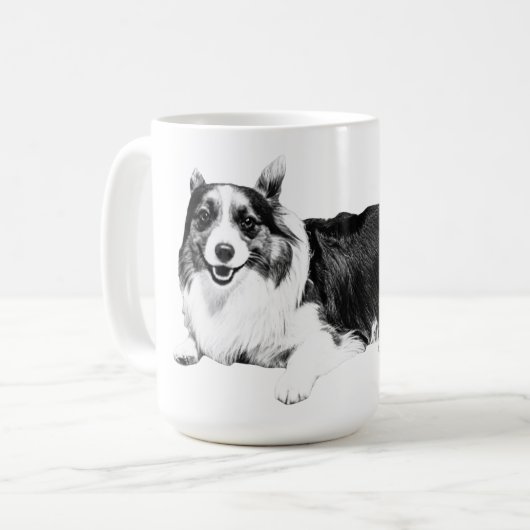 Mug Sourire Matinal de Corgi Tranquille (Devant gauche)